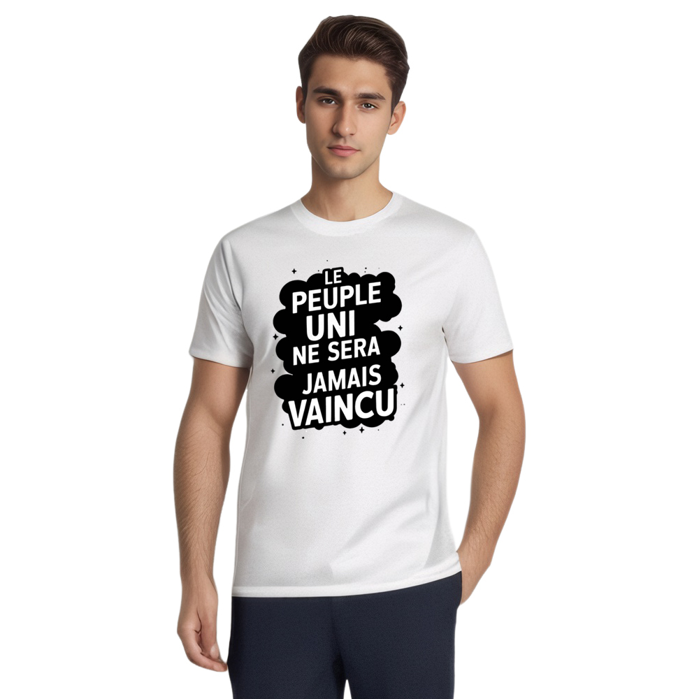 T-shirt' Le Peuple Uni Ne Sera Jamais Vaincu' Costume Ver.A