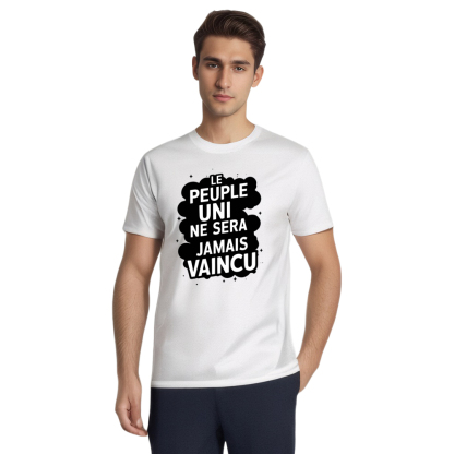 T-shirt' Le Peuple Uni Ne Sera Jamais Vaincu' Costume Ver.A