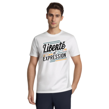 T-shirt Texte 'Liberté d'Expression' Costume