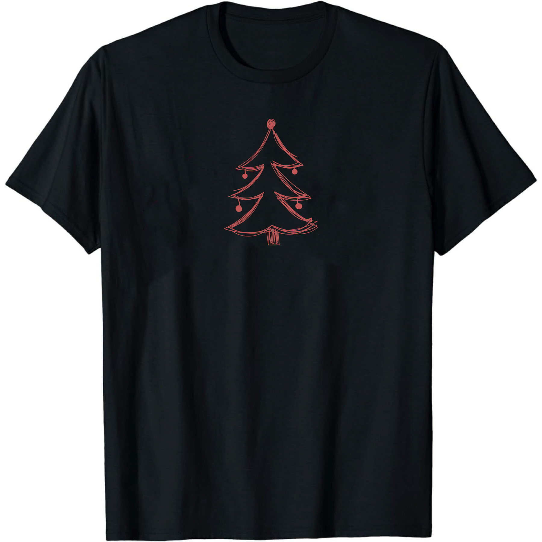 T-shirt Mignon Sapin de Noël Simple Pour Noël