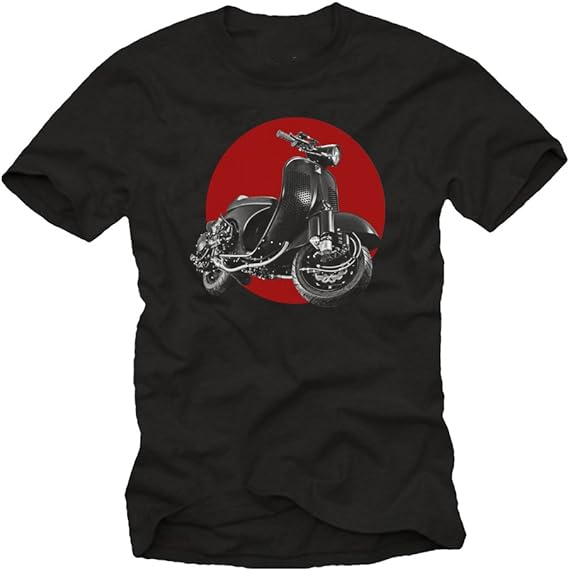 T-shirt Homme Tuning Moto Vintage Scooter Costume