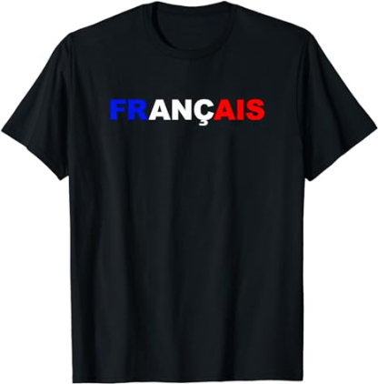 T-shirt Français Descent Fier Français Fans De La France