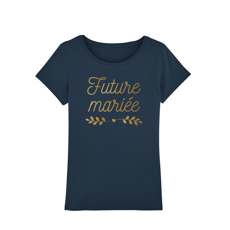 T-shirt Femme Future Mariée Coeur Doré 