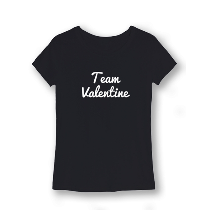 T-shirt Team Valentine Femme Personnalisable pour Mariage ou EVJF