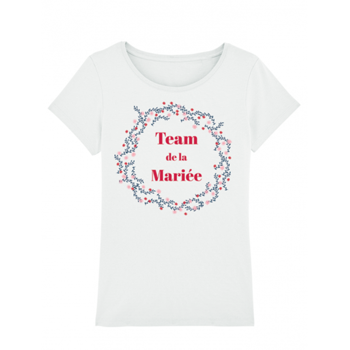T-shirt Femme Blanc Team de la Mariée Liberty Costume