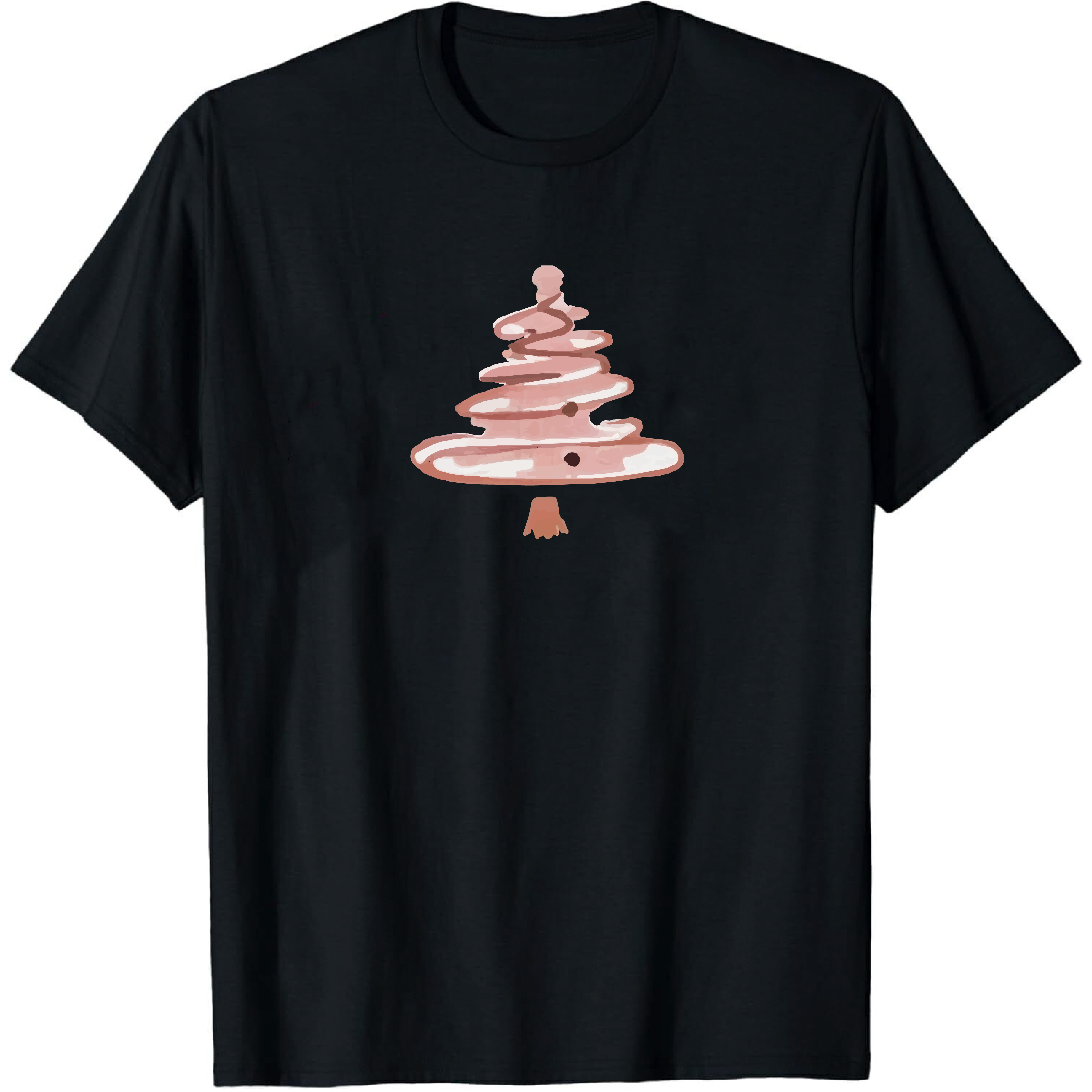 T-shirt Sapin de Noël Rose Pour Noël