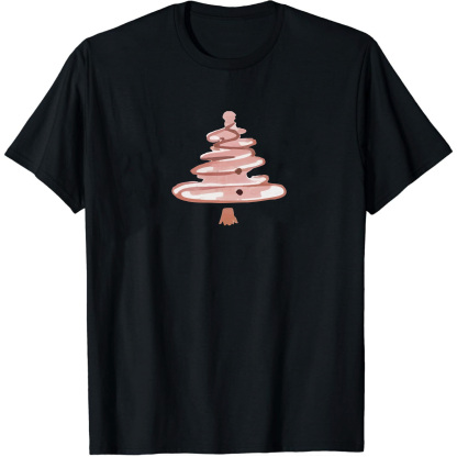 T-shirt Sapin de Noël Rose Pour Noël