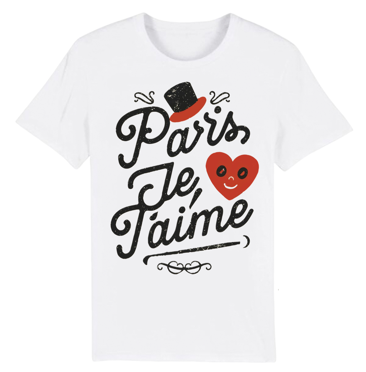 T-shirt Texte de Film 'Paris, je t'aime' Costume