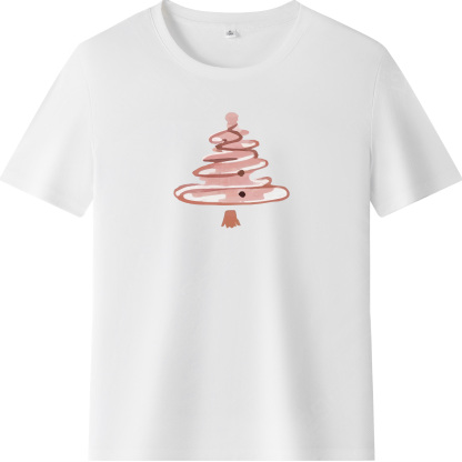 T-shirt Sapin de Noël Rose Pour Noël