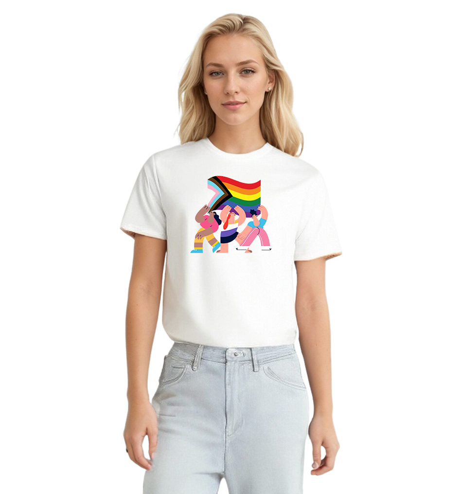 T-shirt Adulte Blanc 'Pride Month' Costume
