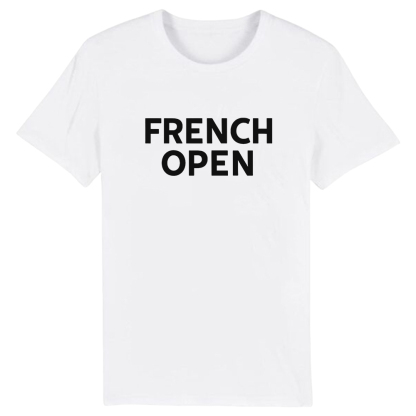 T-shirt Sport Tennis Texte 'French Open' Costume
