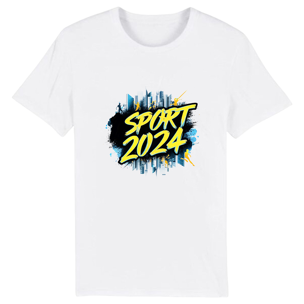 T-shirt Blanc et Noir 'Sport 2024'
