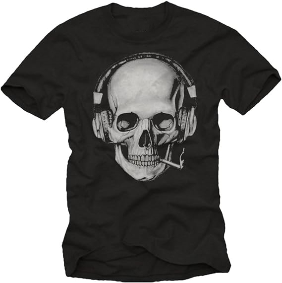 T-shirt Adulte Tete de Mort Homme Costume