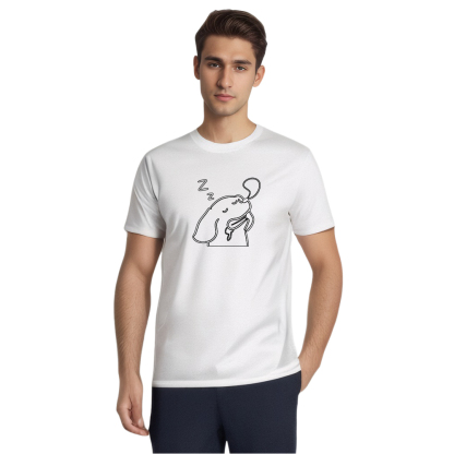 Animaux Chiot Mignon Dessin au Trait T-shirt Ver.9