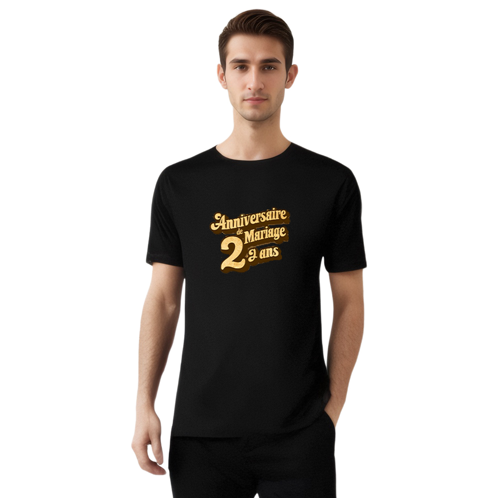 T-shirt 'Anniversaire de Mariage 2 Ans' Costume du Memorial Day Ver.e