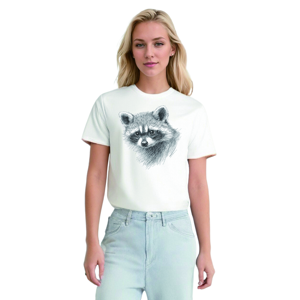 Animal Esquisse d'un Raton Laveur Mignon T-shirt