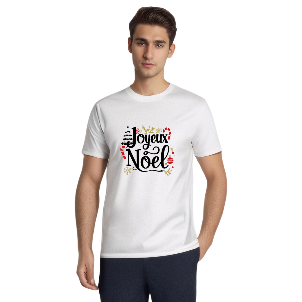 T-shirt Texte 'Joyeux Noël' Pour Noël