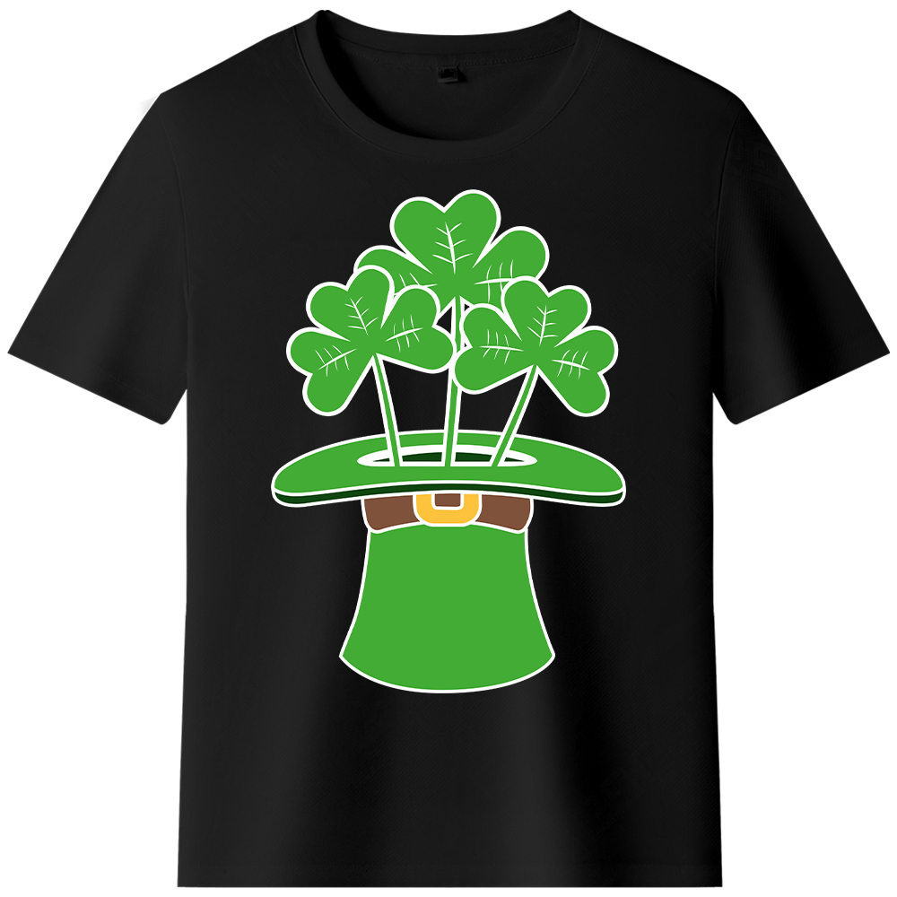 T-shirt Chapeau Vert et Trèfle pour la St Patrick