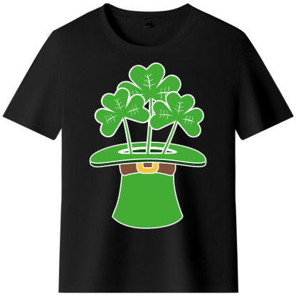 T-shirt Chapeau Vert et Trèfle pour la St Patrick
