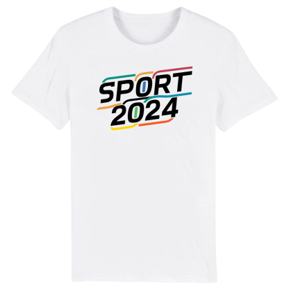 T-shirt Blanc et Noir 'Sport 2024' Ver.10