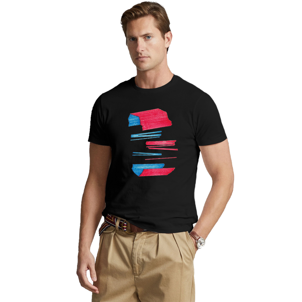 T-shirt Formes Irrégulières Dessin Original