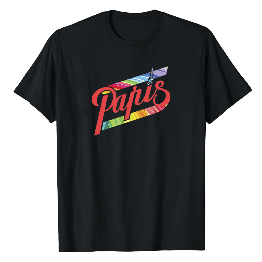 T-shirt Blanc et Noir 'Paris' Ver.D