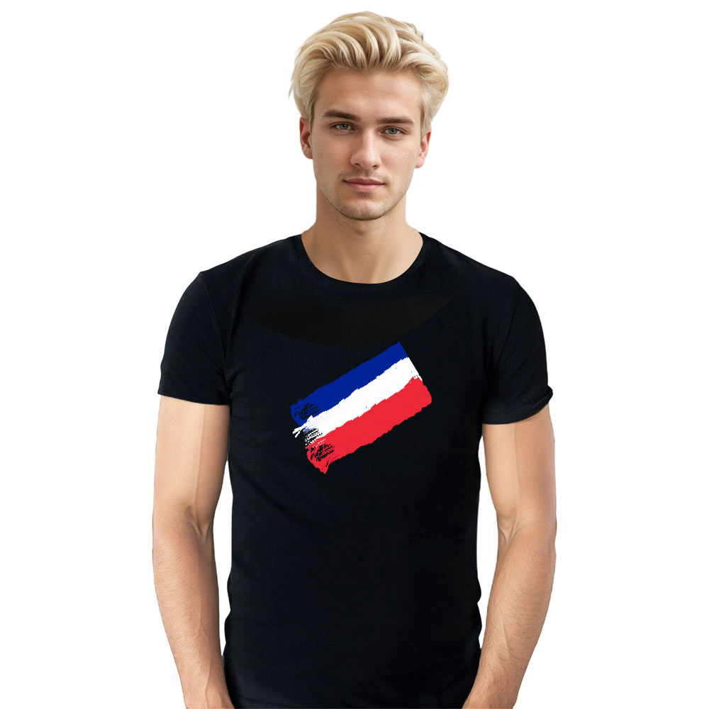 France Couleurs Bleu, Blanc et Rouge T-shirt Ver.4