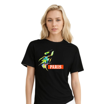 T-shirt Blanc et Noir 'Paris' Ver.E