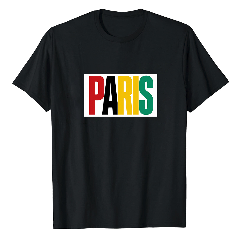 T-shirt Blanc et Noir 'Paris' Ver.F