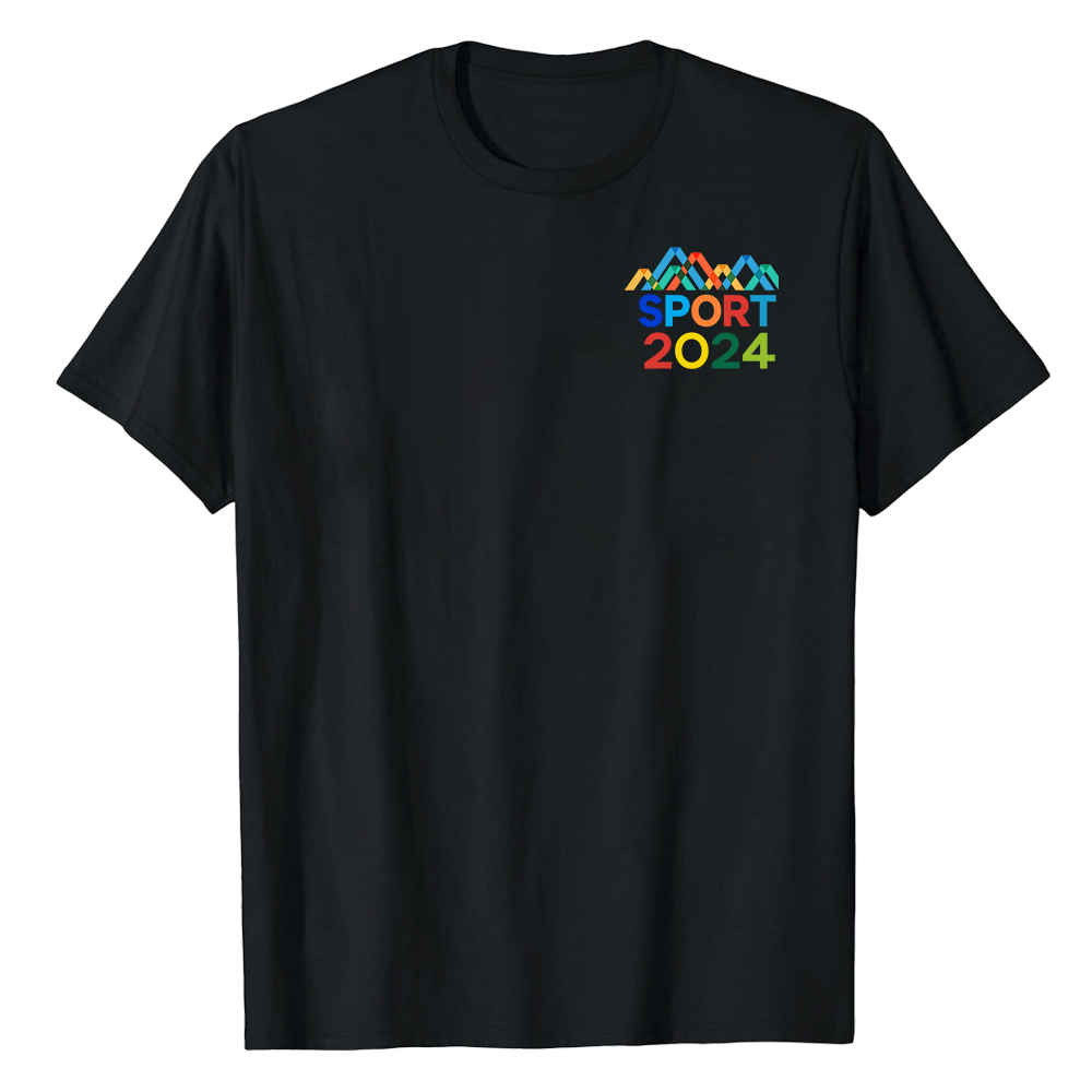T-shirt Blanc et Noir 'Sport 2024' Ver.5