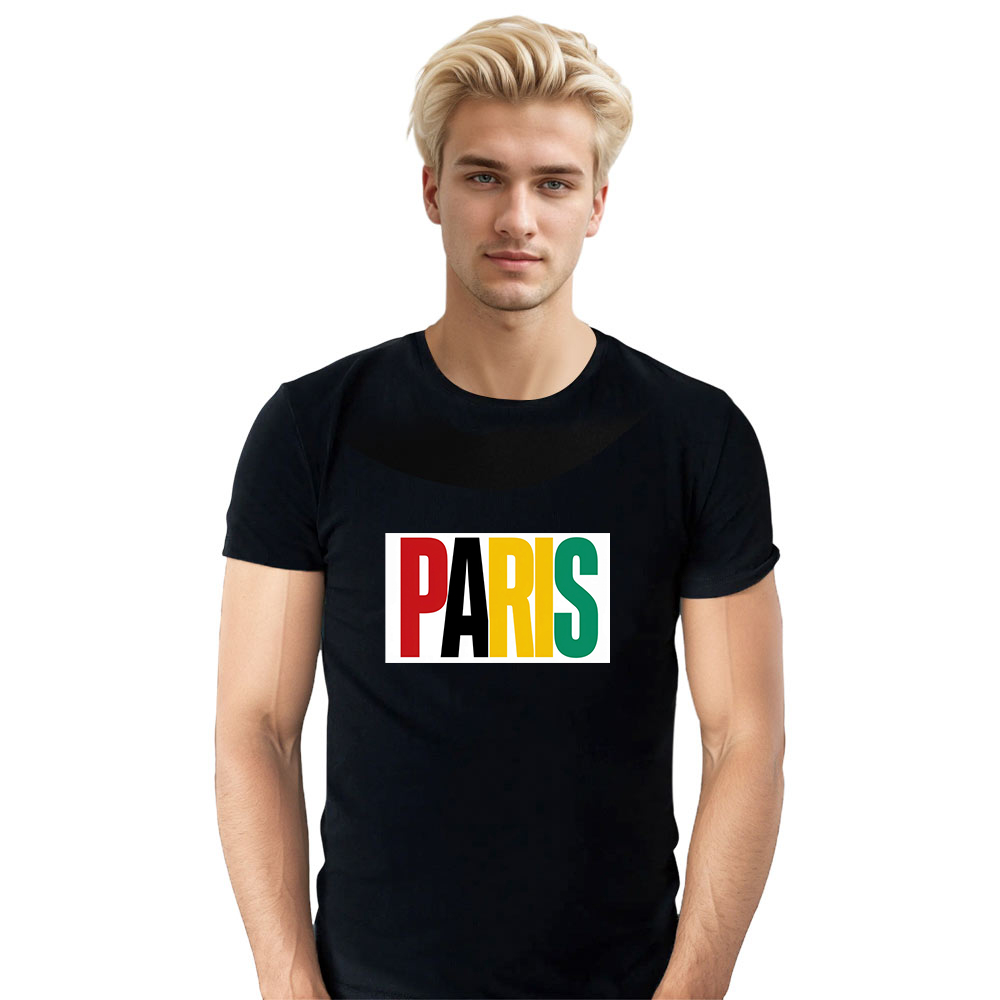 T-shirt Blanc et Noir 'Paris' Ver.F