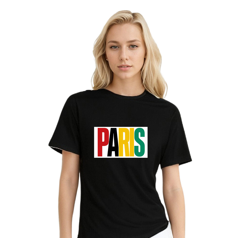T-shirt Blanc et Noir 'Paris' Ver.F