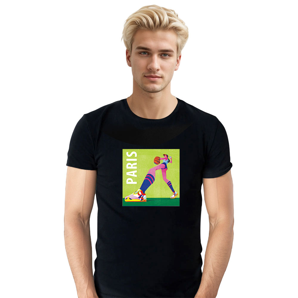 T-shirt Blanc et Noir 'Paris' Ver.H