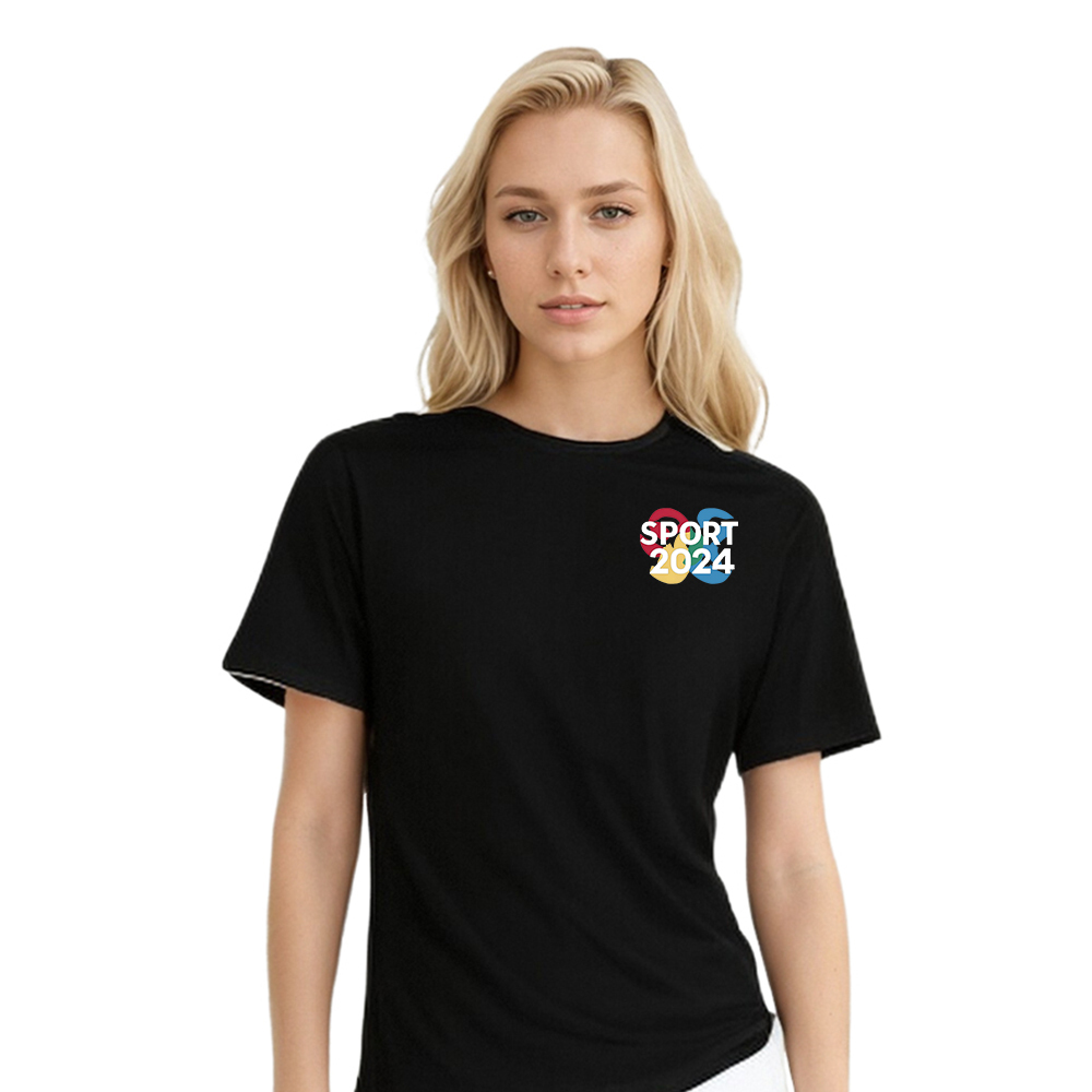 T-shirt Blanc et Noir 'Sport 2024' Ver.9