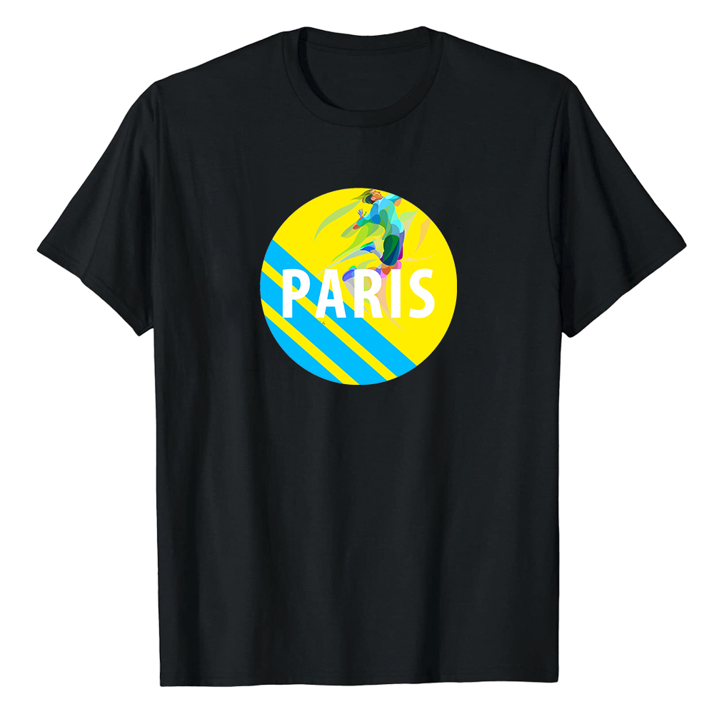 T-shirt Blanc et Noir 'Paris' Ver.B