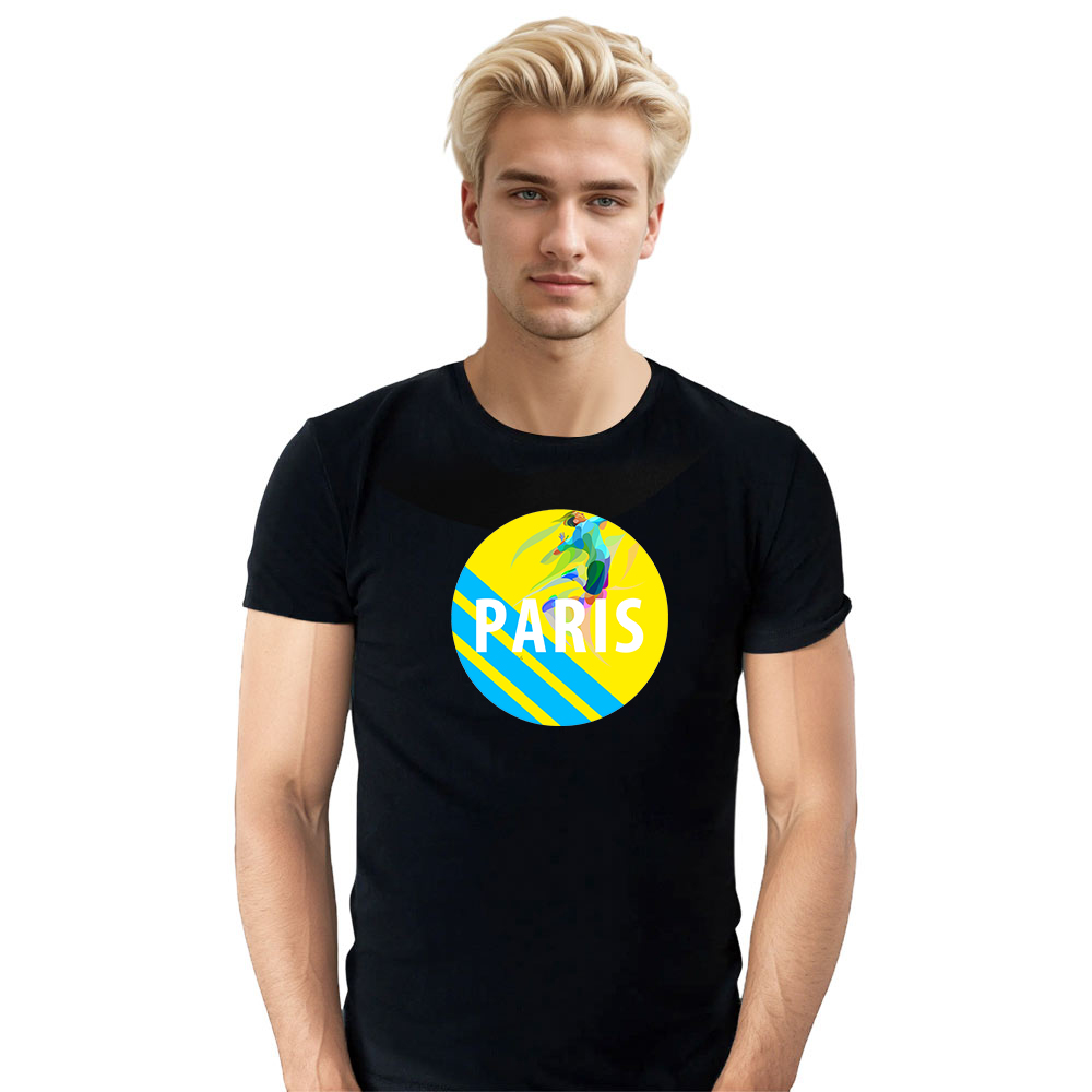 T-shirt Blanc et Noir 'Paris' Ver.B
