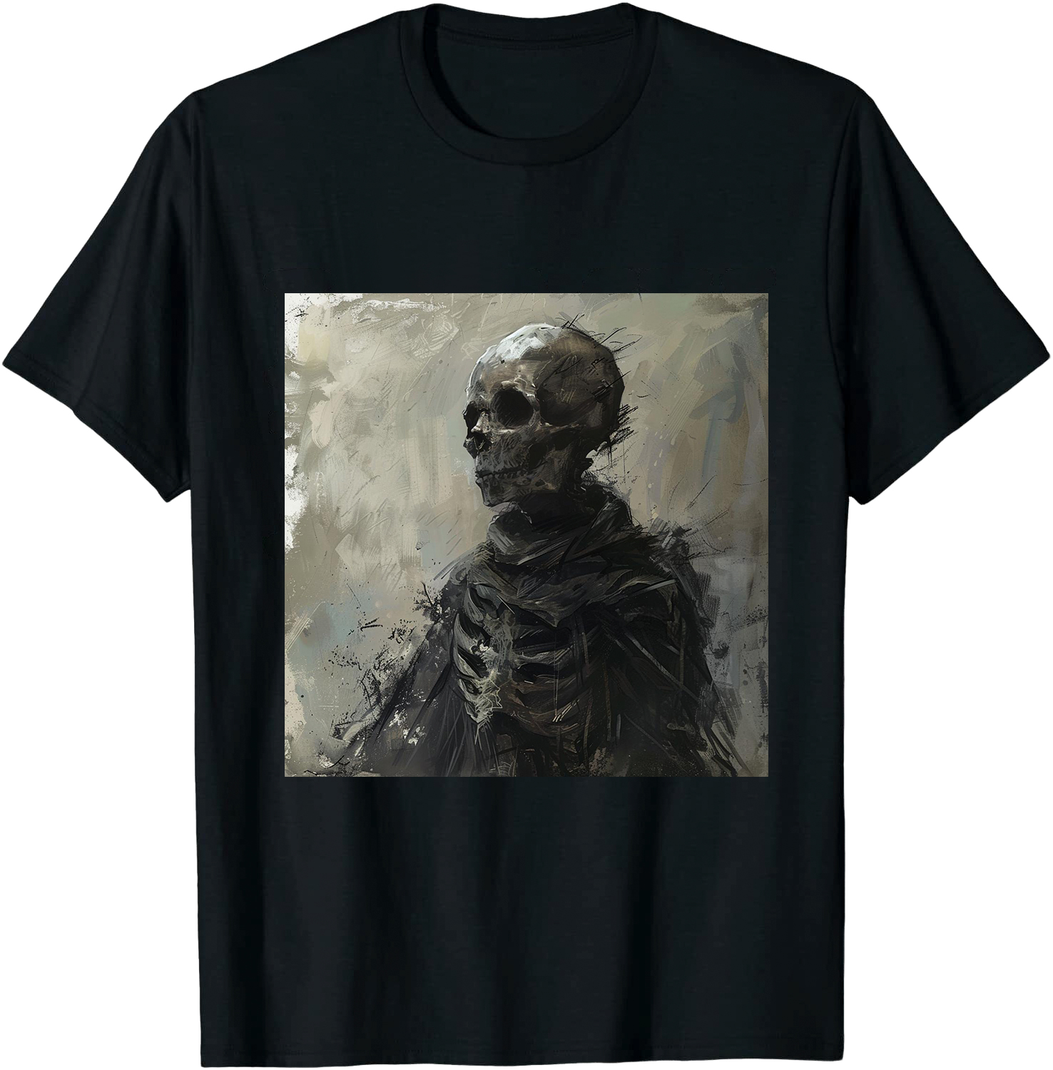T-shirt Adulte Horror Skull Graphic Costume
