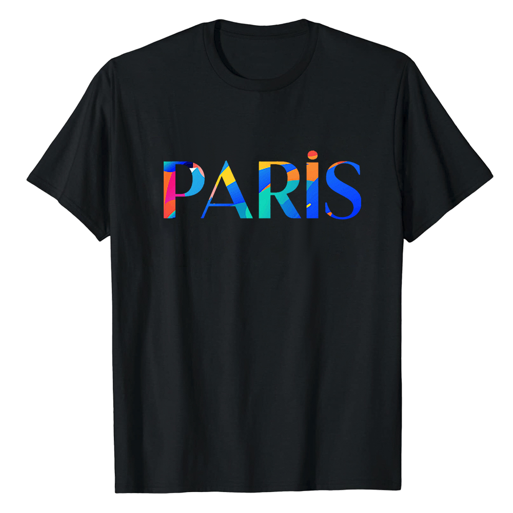T-shirt Blanc et Noir 'Paris' Ver.C
