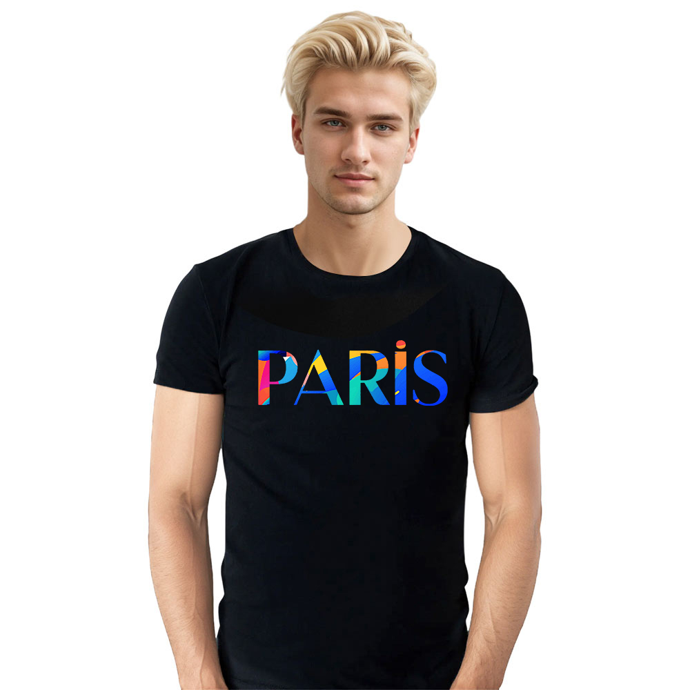 T-shirt Blanc et Noir 'Paris' Ver.C