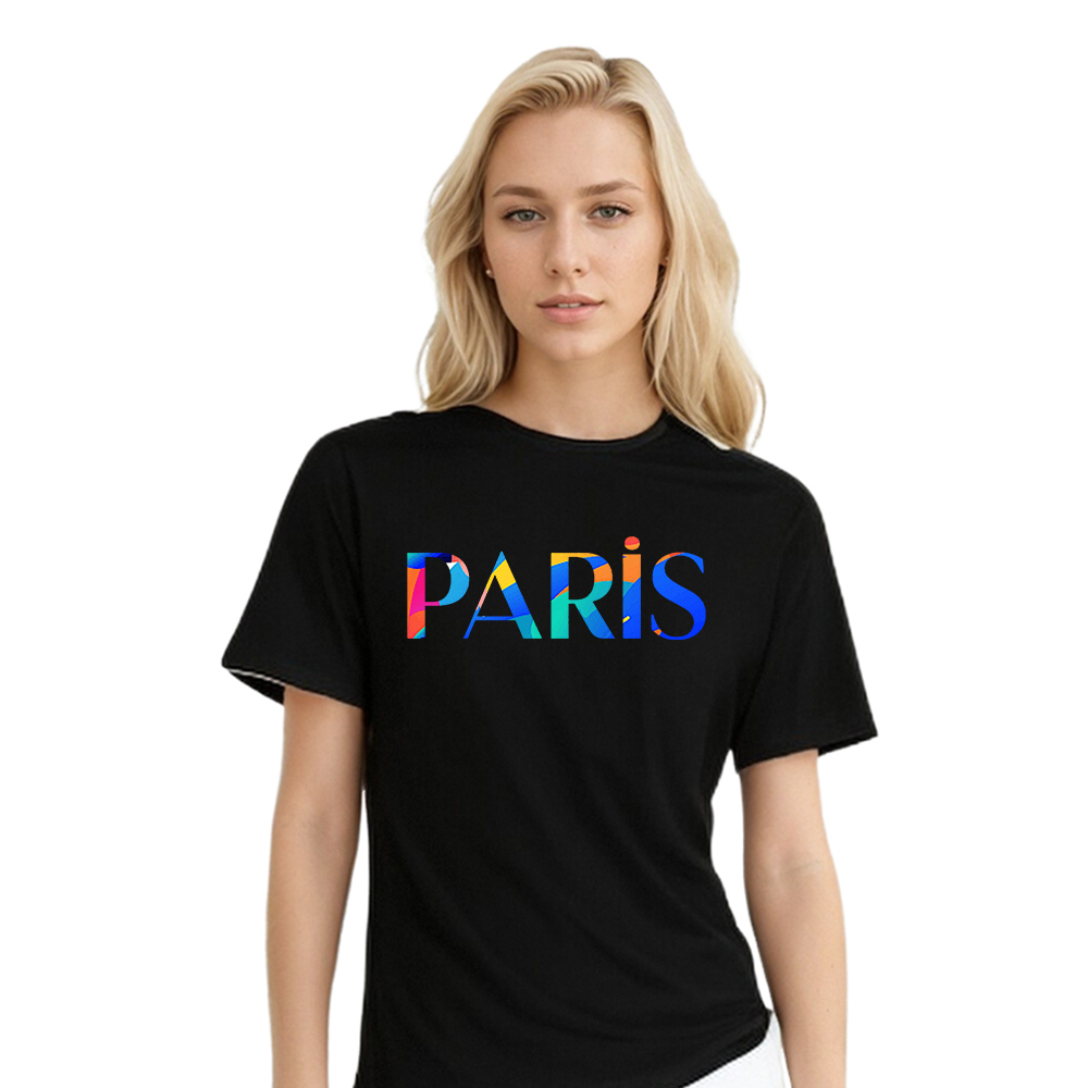 T-shirt Blanc et Noir 'Paris' Ver.C