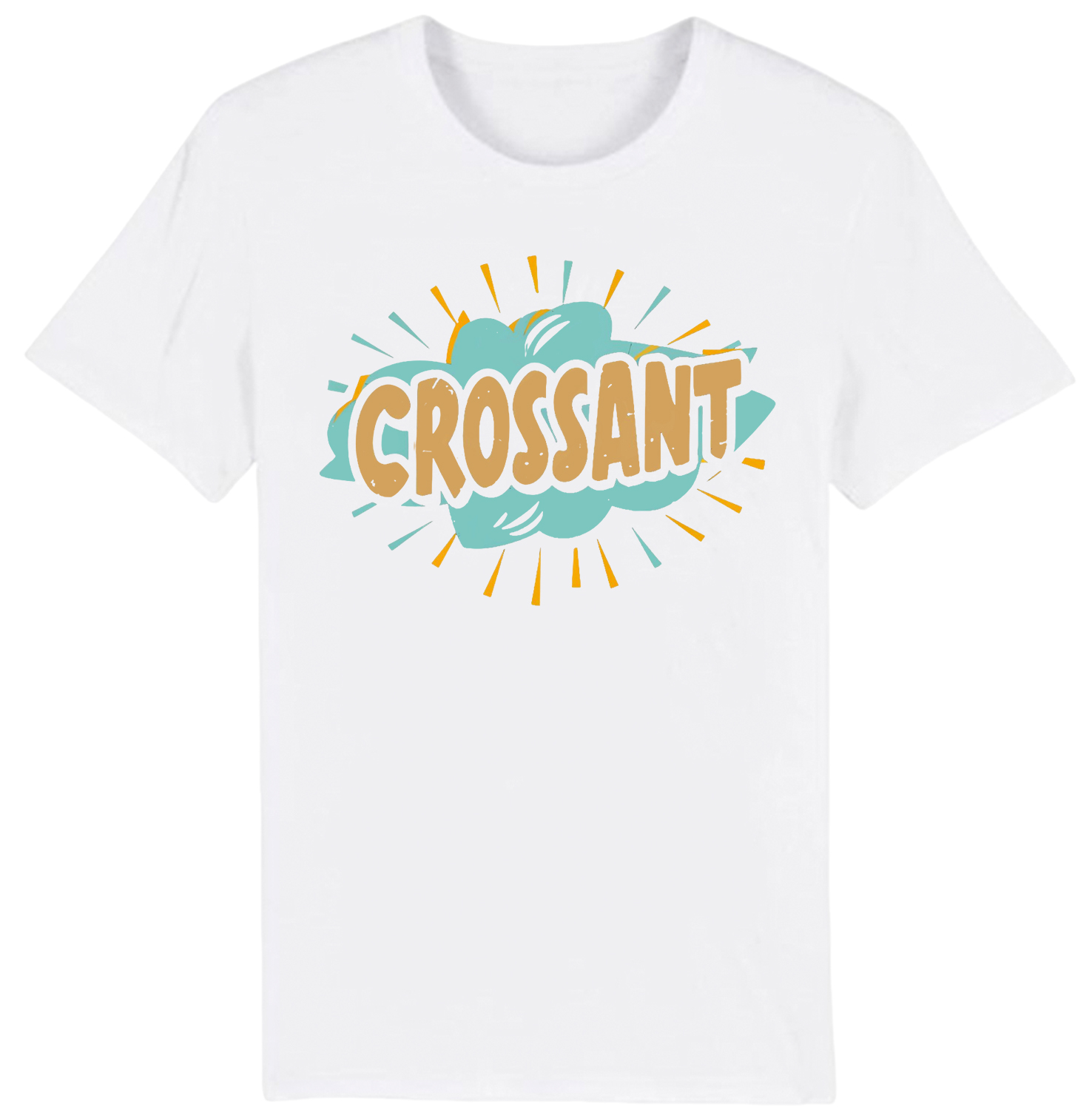 T-shirt Adulte Blanc et Noir Croissant Costume