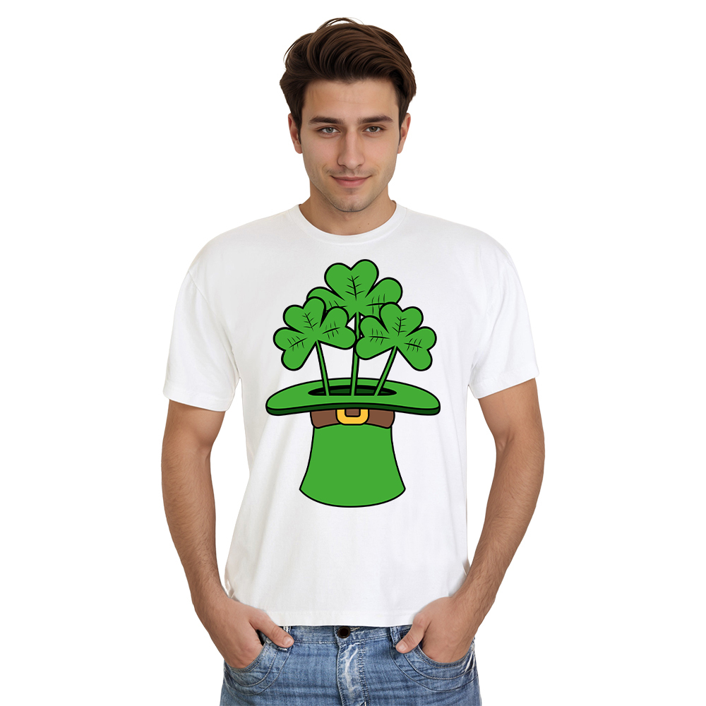 T-shirt Chapeau Vert et Trèfle pour la St Patrick
