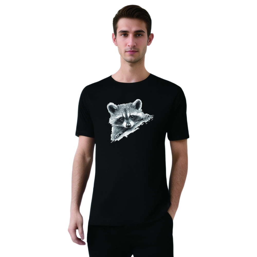 Animal Esquisse d'un Raton Laveur Mignon T-shirt Ver.3