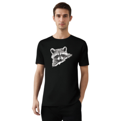 Animal Esquisse d'un Raton Laveur Mignon T-shirt Ver.3
