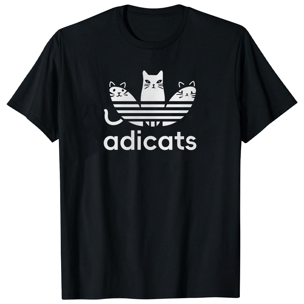 T-shirt Blanc et Noir Adicats Dessin Original Ver.2