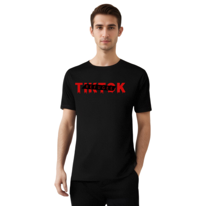 T-shirt Texte 'Tik Tok Refugee' Ver.4