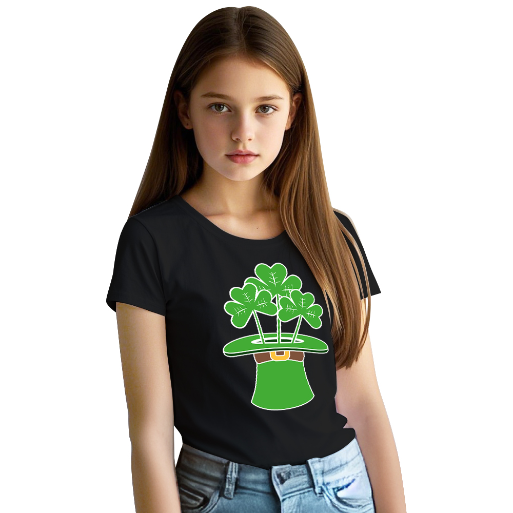 T-shirt Chapeau Vert et Trèfle pour la St Patrick