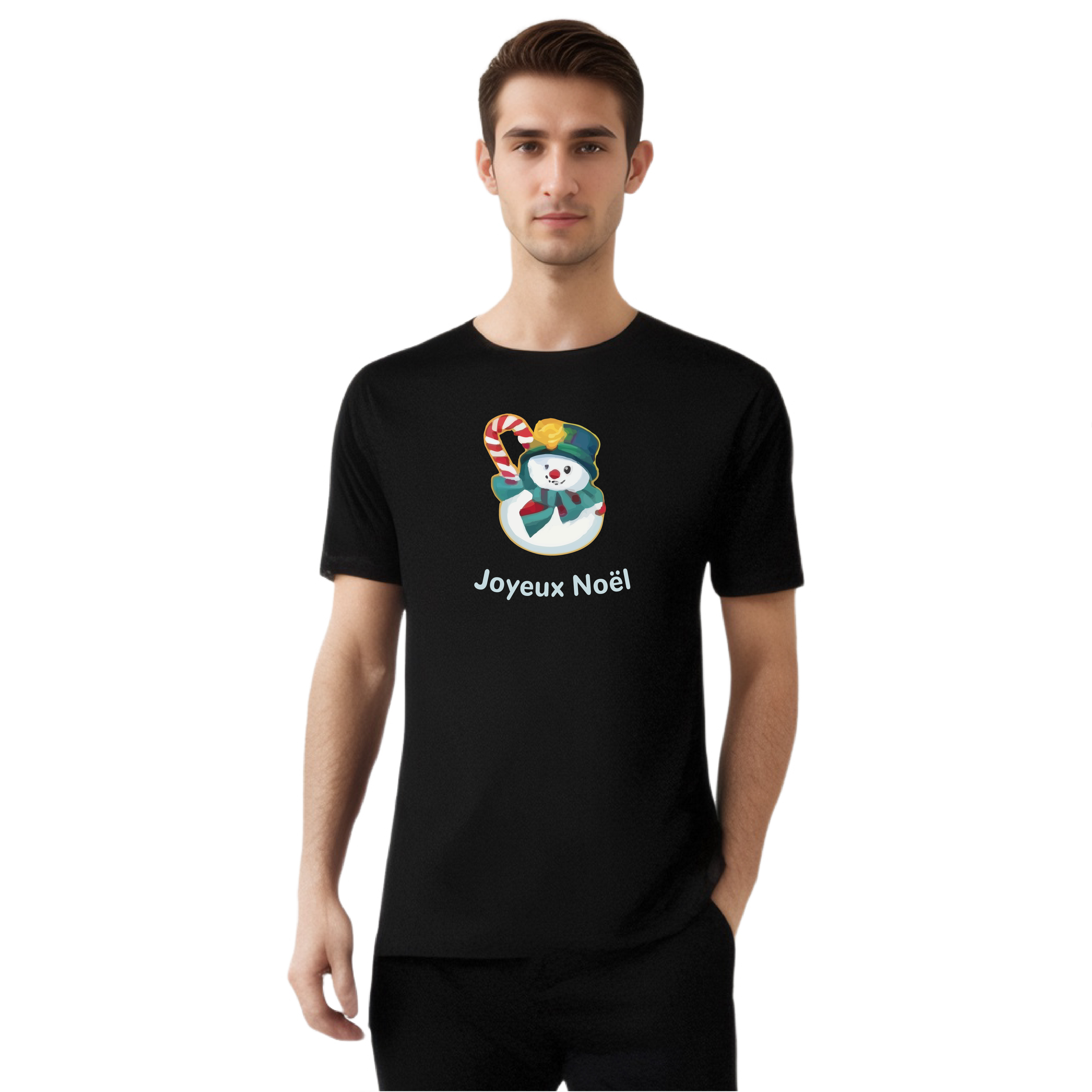 T-shirt Mignon Bonhomme de Neige Pour Noël Ver.2