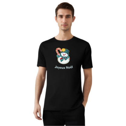 T-shirt Mignon Bonhomme de Neige Pour Noël Ver.2