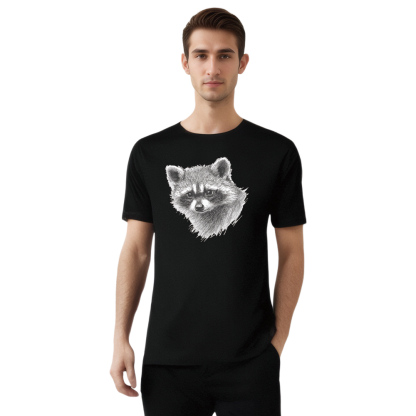 Animal Esquisse d'un Raton Laveur Mignon T-shirt Ver.4